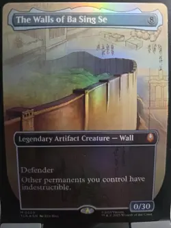 MTG - TLA - #329 The Walls of Ba Sing Se Borderless Foil Near Mint or Better - Image 1