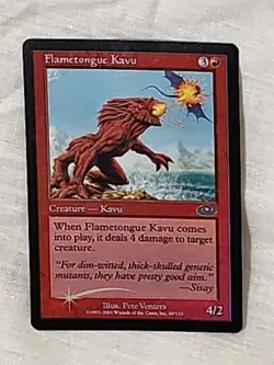 NM Flametongue Kavu Foil Planeshift Mtg Magic the Gathering - Image 1