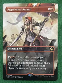 Aggravated Assault (Anime Borderless) Wilds of Eldraine: Enchanting Tales... - Image 1