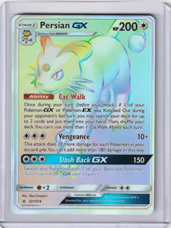Persian GX (Secret) 227/214 Sm-Unbroken Bonds - 2019 Pokemon TCG - Holo - NM - Image 1