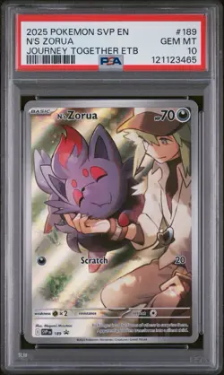 N's Zorua Journey Together ETB promo 2025 Pokemon SVP English PSA 10 - Image 1