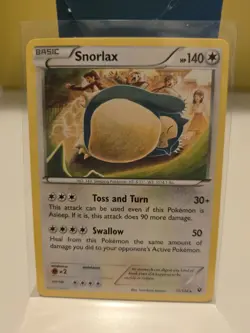 Snorlax 77/124 Non-holo XY - Fates Collide~ Tomokazu Komiya Art Pokemon NM - Image 1