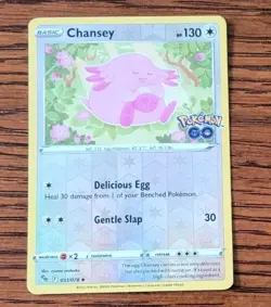 Pokemon Go Chansey Reverse Holo Foil Stamped 051/078 Common TCG NM Near Mint - Image 1