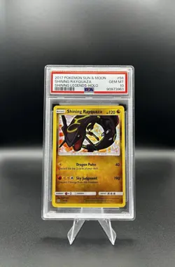 2017 POKEMON SUN & MOON SHINING LEGENDS #56 SHINING RAYQUAZA-HOLO PSA 10 - Image 1