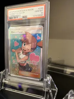 Pokemon - Unified Minds Misty's Favor Full Art #235 PSA 10 - Image 5