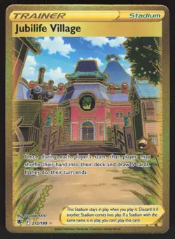 Jubilife Village 212/189 Secret Rare Pokemon TCG Astral Radiance NM - Image 1