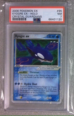 Pokemon PSA 7 NM Kyogre ex 95/100 EX Crystal Guardians Ultra Rare Holo 2006 - Image 1