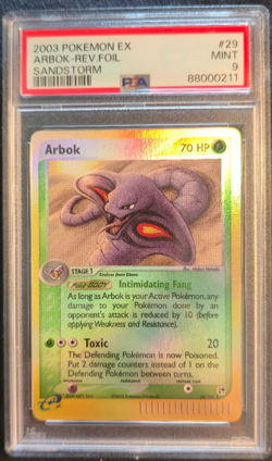 2003 Pokemon EX Sandstorm Arbok Reverse Holo 29/100 PSA 9 - Image 2