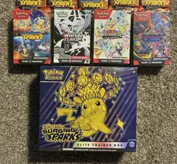 Big Pokemon Lot - ETB, 4 Booster Bundles & 12 Sealed Packs (Sparks, Flames, TGT) - Image 3