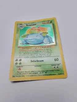 Pokemon TCG Venusaur 15/102 Holo Rare Base Set Unlimited Heavy Play - Image 1