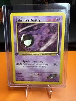 Pokemon TCG Sabrina's Gastly 093/132 Gym Heroes 1st Edition NM Free Shipping! - Image 1