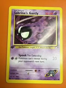 Pokemon TCG Sabrina's Gastly 093/132 Gym Heroes 1st Edition NM Free Shipping! - Image 2