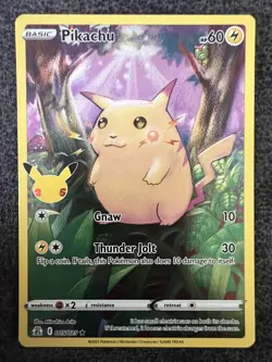 Pikachu 005/025 Holo Ultra Rare Celebrations Pokemon Card NM/LP - Image 1