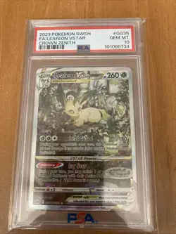 Pokemon TCG Leafeon VSTAR Crown Zenith GG35/GG70 PSA 10 Card SHIPS FAST - Image 1