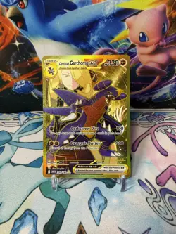 Pokemon TCG Destined Rivals Cynthia's Garchomp EX Card 241/182 Gold Hyper - Image 1