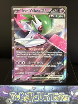Pokemon Card Iron Valiant Ex Paradox Rift 089/182 Double Rare NM - Image 1