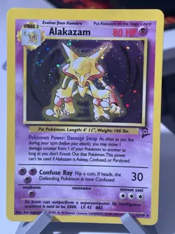 Alakazam Holo Pokemon TCG Card 1/130 Base Set 2 - Image 1
