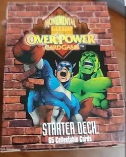 Marvel OverPower Monumental Card Game -Starter Deck- Was Sealed Unopened - Fleer - Image 1