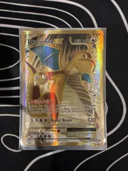 Pokemon Card Dragonite EX 106/108 Evolutions 2016 Full Art Holo Gold - Image 1