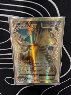 Pokemon Card Dragonite EX 106/108 Evolutions 2016 Full Art Holo Gold - Image 3