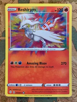 Pokemon Card TCG - Reshiram 017/072 Amazing Rare Shining Fates Near Mint - Image 2