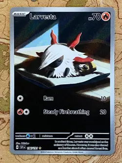 Pokemon Card TCG - Larvesta 196/191 Illustration Rare Surging Sparks Near Mint - Image 2