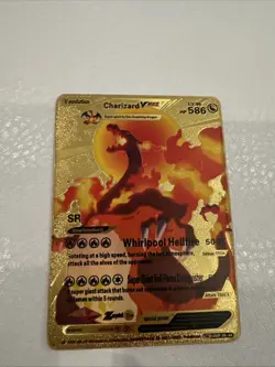 Pokemon Charizard VMAX 586HP Gold Foil Fan Art Card SMP 26-44 - Image 1