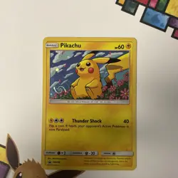 Pikachu SM206 Sun&Moon Rare Promo Pokemon Card HDGALAXY SWIRL! Played condition - Image 2