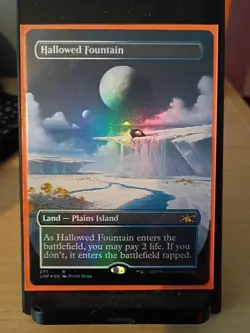 MTG: Hallowed Fountain Borderless Foil Card Unfinity 277- NM - Image 1