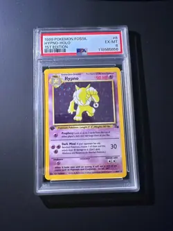 1999 HYPNO- HOLO Pokemon Fossil *1st Edition* PSA 6 #8 - Image 1