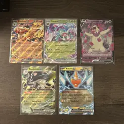 Pokemon 5 Card Lot - EX, V Ultra Rare NM #3 - Image 1