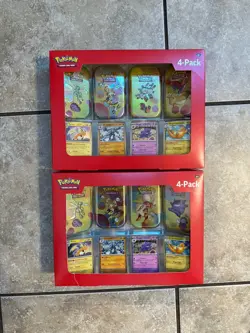 🔥Set Of 2🔥 Sam’s Club Pokemon Scarlet And Violet 151 Mini Tin 4 Pack (8 TOTAL) - Image 1