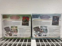2 Sealed Pokemon Temporal Forces ETBs - Collector’s Art Set Blue & Green SEALED - Image 2
