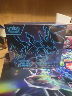 Pokemon Phantasmal Flames Pokemon Center ETB Sealed *SMALL RIP/CONER DAMAGE* - Image 1