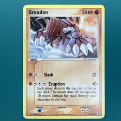 Pokemon Groudon- Regular Rare - 14/106 - 2005 Emerald - Lightly Played - Image 2