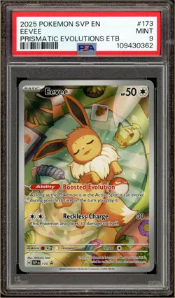 Pokemon - Eevee ETB Promo Prismatic Evolutions #173 PSA 9 - Image 1
