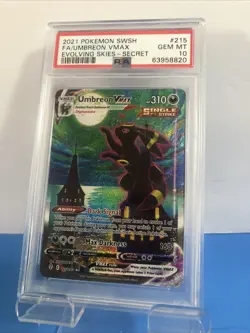 2021 Pokemon SWSH Umbreon VMAX 215/203 Alt Art Evolving Skies PSA 10 - Image 1