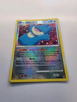 Pokemon TCG Munchlax 69/111 Common Reverse Foil Rising Rivals Moderate Play - Image 1