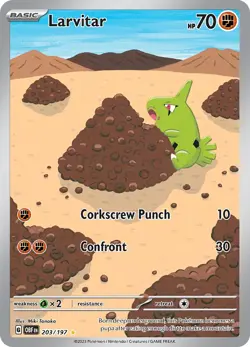 Larvitar 203/197 SV03: Obsidian Flames Holo for sale online - Image 3