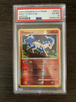 2009 Pokemon Platinum Ponyta Rev Foil Arceus 6 Graded - Image 1