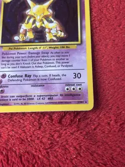 Alakazam 001/102 Base Set Holo Wotc Pokemon Card 1999 Played - Image 4