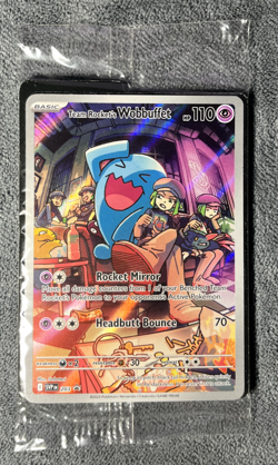 Pokemon TCG Team Rocket's Wobbuffet 203 Sv: Scarlet & Violet Promo - Sealed - Image 1