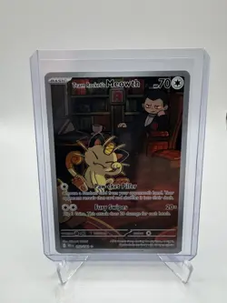 Pokemon TCG Team Rockets Meowth & Giovanni Cosmos Holo Rare Card Mint - Image 1
