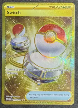 Pokemon TCG Switch 151 Holo Hyper Rare Card 206/165 Scarlet & Violet - Image 1