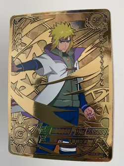 Minato Gold NRSS-SV-G01 Holo Foil Naruto CCG Official Kayou Card - Image 1