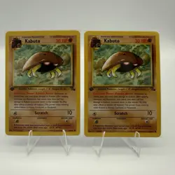 X2 - Pokemon TCG Kabuto Fossil 1st Edition Common Card 50/62 Regular - Image 1