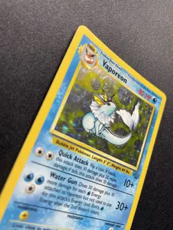 Vaporeon 12/64 Jungle Set Rare Holo Pokemon Card WOTC 1999 - LP - Image 3