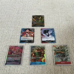 Lot of (6) One Piece Super Rare Holos Legendary SR + L Set Holo Foil TCG Cards - Image 1