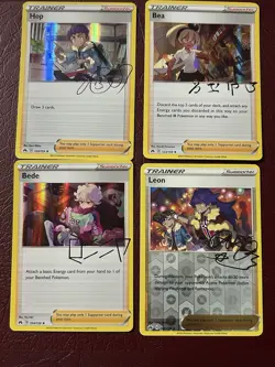 Pokemon Crown Zenith Holo Rare Signed Trainer Cards Lot Of 4 Near Mint - Image 1
