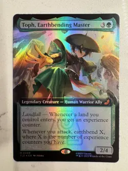 MTG Avatar Toph Earthbending Master Extended Art Eternal-Legal Mythic Foil - Image 1